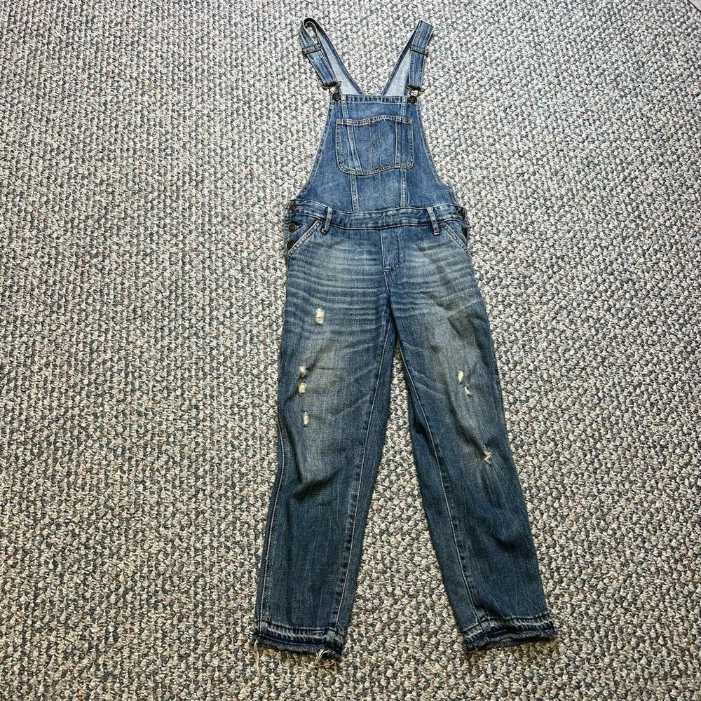 ABERCROMBIE & FITCH STRAIGHT LEG OVERALL JEANS WOMENS SIZE SMALL